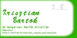 krisztian bartok business card