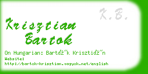 krisztian bartok business card